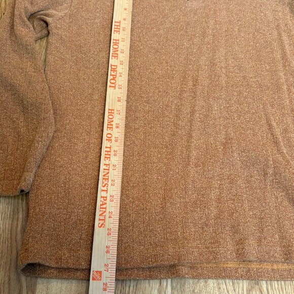 Vintage EZs Mens Long Sleeve Knit Polo Grandpa Shirt Retro Leisure Brown - Picture 6 of 7